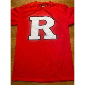 Rutgers Scarlet Knights Red T-Shirt With "R" Logo & SHI Branding